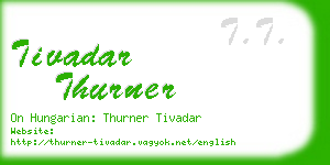 tivadar thurner business card